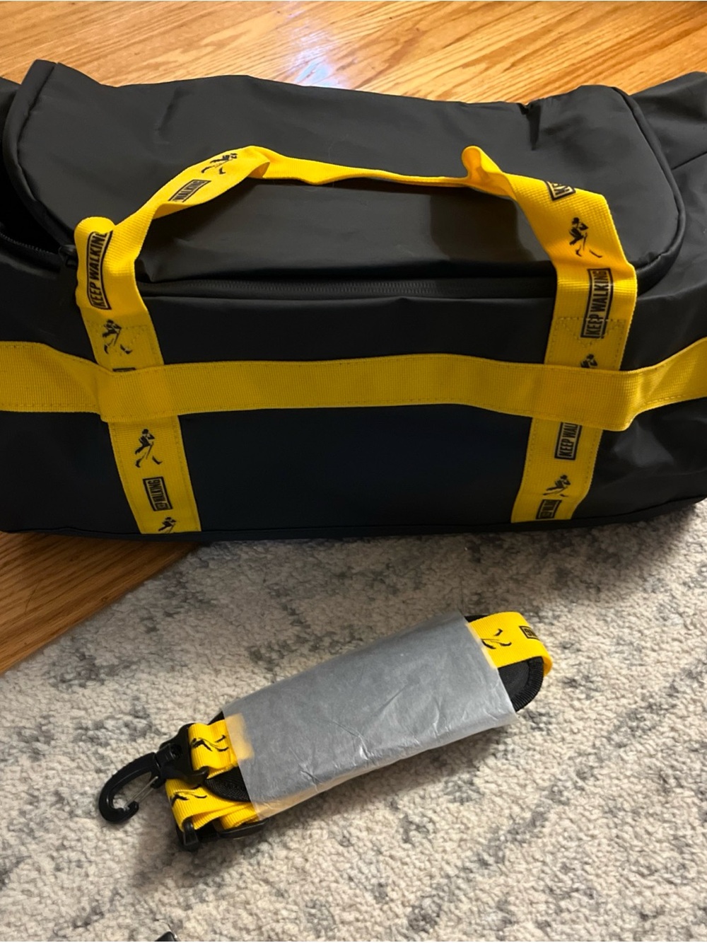 Johnnie Walker Water Resistant Duffel Bag - Black & Yellow - Travel/Gym